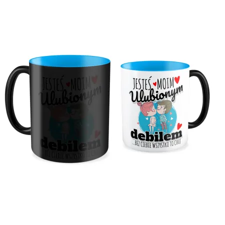 Kubek magiczny MIŁOSNY Jesteś moim ulubionym d*bilem